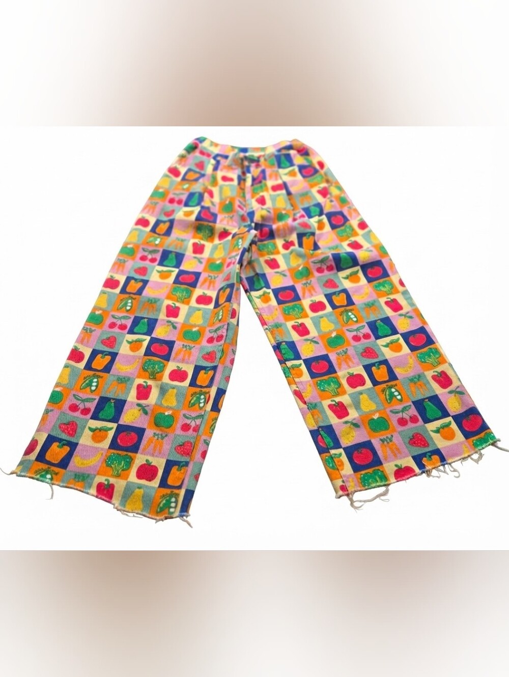 Lucy & Yak Multicolor Checkered Wide Leg Jeans